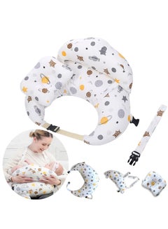 Buy Multipurpose Anti-spill Breast Feeding Nursing Bed U-shape Pillow Cushion for Newborn Babies in UAE