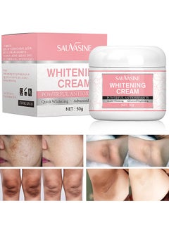 Buy 50G Whitening And Brightening Cream, Advanced Skin Brighten Body Cream Moisturizing Anti Wrinkle And Firming Daily Skin Care Cream Body Quick Whitening Cream Rapid Skin Bleaching Cream in UAE