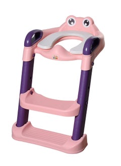 Buy Toilet Training Seat With Ladder - Pink in Saudi Arabia