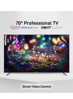 Buy Geepas 70" VIDAA Professional TV GLED7069SVUHD, Smart Voice Control, 4K Ultra HD, Smart TV| With Remote Control, HDMI and USB Ports| Licensed Contents and Pre-Installed Apps, Bluetooth Connectivity in Saudi Arabia