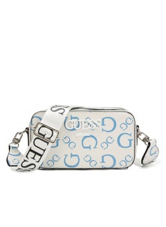 Buy GUESS Lewistown Double-Zip Logo Crossbody - White Logo in Saudi Arabia