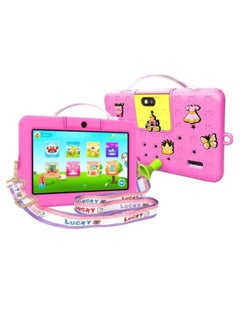 Buy Oteeto Tab 5 Travel Mate Kids 7 Inch Display Tablet With 4GB RAM 128 GB ROM and 3000 mAh Battery Pink in Saudi Arabia