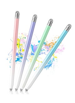 Buy Stylus Pens for Touch Screens, 4 Pcs Pen iPad with Precision Double Fiber Tips, Compatible Apple iPad/iPhone/Android/Tablets and Other Capacitive Screen in UAE