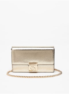 اشتري Women's Textured Crossbody Bag with Chainlink Strap في الامارات