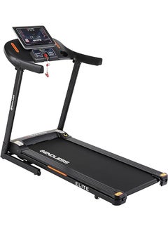 اشتري Elite Treadmill for Home Use - 4HP Peak DC Motor|110 kg Max Weight| Max Speed 14Km/hr| 410mm Area|Speakers|Foldable with manual Incline في السعودية