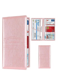 Buy Car Registration & Insurance Card Holder, Auto Glove Box Organizer Document Wallet Leather Manual Folder Vehicle Compartment License Case Truck Accessories or ID, Driver's License - Men&Women, Pink in Saudi Arabia
