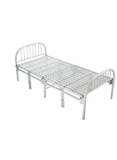 Buy White Iron Folding Bed 190x90 cm in Saudi Arabia