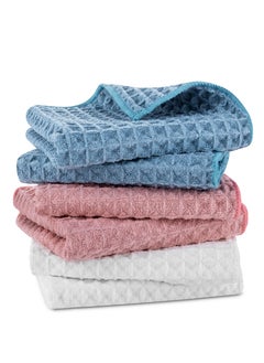 اشتري Waffle Weave Dish Towels Set of 6 Cotton Kitchen Drying Towels Dish Cloths for Washing Dishes Kitchen Towels 12x12 Inches في الامارات