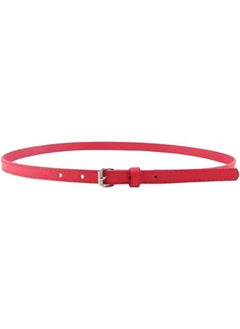 Buy Thin leather belt for women (red) in Egypt