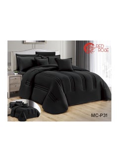 Buy Double quilt set, two-sided mattress, consisting of 8 pieces, microfiber, comforter size 240 by 260 cm in Saudi Arabia