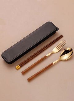 Buy Stainless Steel Cutlery Set Gold in UAE