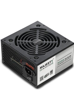 Buy Majesty 500W 80 Plus Non-Modular Low Noise ATX 500W Power Supply - UK - Black in Saudi Arabia