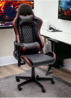 Buy SBF Gaming Chair with 3D Adjustable Armrests, High Back PU Leather Office Desk Chair, Adjustable Height, Headrest and backrest, Swivel Video Game Chair, Ergonomic Computer Gaming Chair in UAE