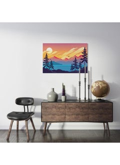 Buy Boho Landscape Print Abstract Mountains Lake on canvas wall art in Egypt