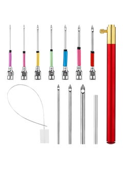 Buy 13pcs Punch Needle Kits Adjustable Punch Needle Tool Embroidery Needles Set Sewing Art Needles with 7 Size Punch Needle Heads Seam Ripper for Adults Beginner Floss Cross Stitch DIY Craft in UAE