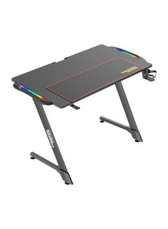 اشتري Z Shaped Gaming Desk Carbon Fiber Texture RGB في الامارات