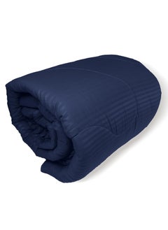 Buy Navy Blue Colour Solid Microfibre Duvet Fillers Microfiber240x260cm in UAE