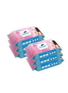 اشتري Spongee Baby Wet Wipes 150 X 200 Mm 72 Wipes;Pack (White 432 Wipes) Pack Of 6 في السعودية