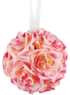 Buy Wedding Party Rose Flower Ball Pink 13 x 13cm in Saudi Arabia