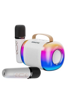 Buy ARNOTEC Mini karaoke microphone speaker home ktv bluetooth audio integrated microphone-(2 microphones) in UAE
