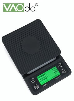 Buy Kitchen Electronic Coffee Scale LED Backlight Display High-precision Sensor With Timing Function and Thermal Insulation Pad Maximum Weight 5 kg Baking Electronic Scale Battery Scale in Saudi Arabia