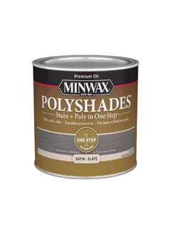 Buy Polyshades One Step Wood Stain and Polyurethane Finish Satin Slate 0.5pt 213984444 in Saudi Arabia