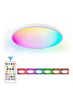 Buy Smart Ceiling Light, 12Inch Flush Mount RGB LED Ceiling Lights, Remote Color Changing Ceiling Lamp,2700K-6500K Dimmable in Saudi Arabia