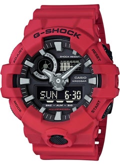 Buy G-shock Analog Digital Red Men's Watch 200 Meter Water Resistant with Day and Date GA-700-4A in Saudi Arabia