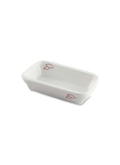 اشتري Porcelain Ivory H232Ivory Rectangular Dish 14x10.3x3.4cm with 2 logo في الامارات