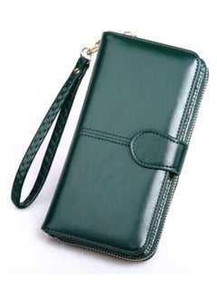 اشتري Women's Leather Wallet for everyday use- Women's Clutch with Zipper Coin Purse, Card Holder, and Certificate, Ladies Bracelet Hand Bag في الامارات