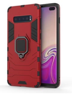 Buy For Samsung Galaxy S10 plus Ring Stand Back Protective Phone Cover Housing Red in Saudi Arabia