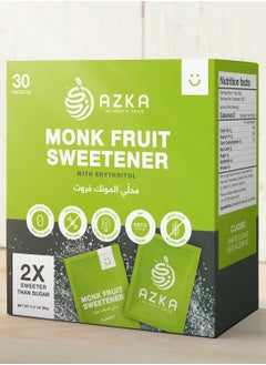 Buy AZKA MONK FRUIT SWEETENER Packets, CLASSIC (90g) in Saudi Arabia