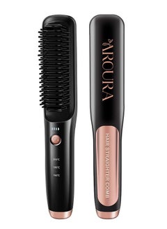 اشتري Aroura Premium Hair Straightening Brush Portable Electric Hot Comb for Women | Fast Heating, Anti-Static, Frizz-Free Styling | Suitable for All Hair Types في الامارات