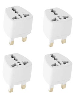 Buy Pack Of 4 Multi Purpose Power Plug Adapter White in UAE
