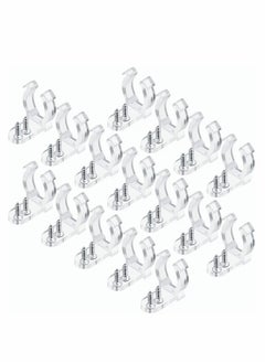 اشتري 150 Pieces 1/2 Inch LED Rope Light Clips Holder with 300 Pieces Screws Clear PVC Mounting Rope Light Clips for Hanging Outdoor Wall Mount LED Light, Family Parties Wedding Ceremonies في السعودية