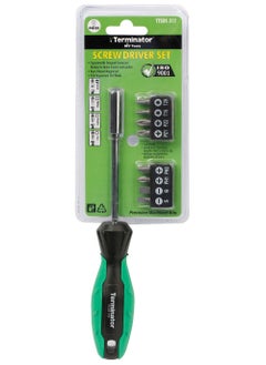 Buy Terminator Screw Driver Set 9 Pieces 1 Bit Holders And 8 Bits in UAE