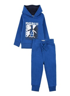 Buy Original Penguin Graphic Hoodie and Jogger Set Blue in Saudi Arabia