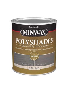 Buy Polyshades One Step Wood Stain and Polyurethane Finish Satin Slate 1qt 613984444 in Saudi Arabia