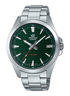 Buy Edifice Quartz Analog Green Dial Stainless Steel Men's Watch EFV-140D-3AV in UAE