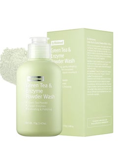 Buy BY WISHTREND Green Tea and Enzyme Powder Wash Cleanser Exfoliate Cleansing powder for smooth and shiny skin110g, 3.88 oz in UAE