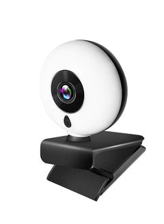 اشتري 1080P 2K HD Webcam with Ring Light – Autofocus – USB Driver Free – Noise Reduction Mic For PC في مصر