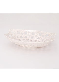 Buy Bright Designs Melamine Fruit Basket Set of 1
  (L 33cm W 22cm H 9cm)  Creamy with brown in Egypt