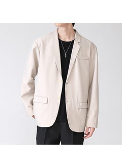 اشتري LKTM Mens Korean Style Casual Suit Jacket Khaki في السعودية