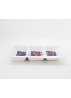 Buy Bright Designs Melamine Savoury Tray 
Set of 2 (L 30cm W 19cm H 3cm) Paisley in Egypt