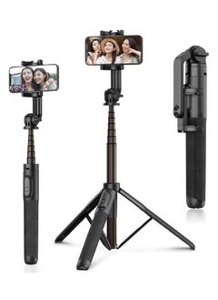 Buy Integrated Tripod BT 4.0 Wireless Selfie Stick for Smart Phone Black in UAE