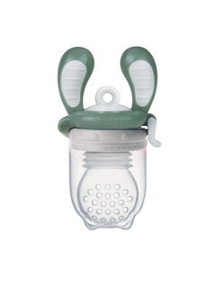 Buy Silicone Food Feeder Max For Baby Boy And Girl From 6 Months And Above Size L Olive in UAE