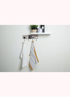 Buy Bon Apetit S/2 Kitchen Towel Grey & Ochre 50x70cm in UAE