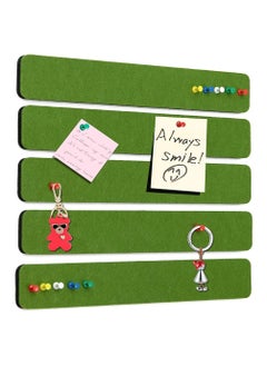 Buy 5 Pack Felt Pin Board Bar Strips Bulletin Board for Bedrooms Offices Home Wall Decoration, Notice Board Self Adhesive Cork Board with 50 Push Pins for Paste Notes, Photos, Schedules in Saudi Arabia