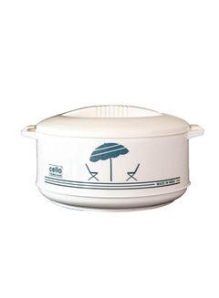 Buy Cello Chef Deluxe Size 7.5 Liters Chef Deluxe Hot-Pot Insulated Casserole Food Warmer/Cooler White With Umberalla Color in Saudi Arabia