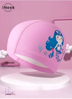 Buy iNeek Cartoon PU waterproof ear protection children's swimming cap in UAE